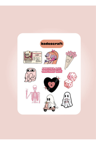 badescraft Slay Sticker- Kız Moods Sticker- Etiket- Ajanda Journal İçin Uygun...