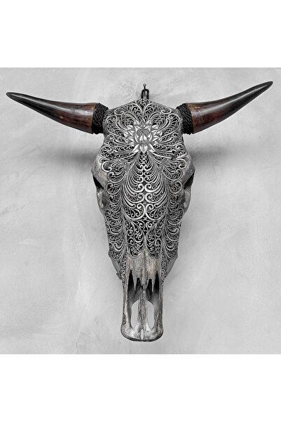 Store Toruk Gücün Ruhuyla Oyma Bufalo Kafası” El Yapımı Duvar Dekoru | Mitolojik