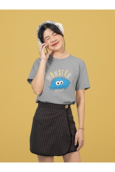 ArtYus TRIUC MONSTER COOL CU IMPRIMARE TRANSFER, GAT ROTUND, MANE SCURTĂ, PEN...