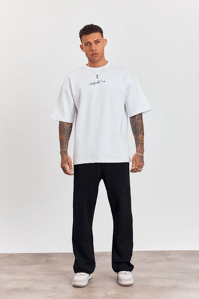 İLKCET MODA Hand Me Back Print Oversize Tshirt