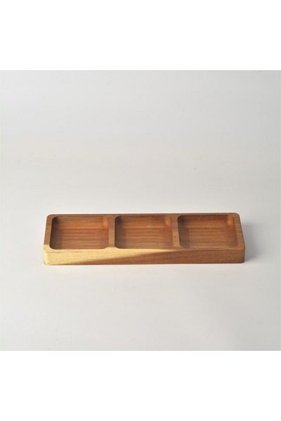 Tohana Acacia Triple Snack Bowl