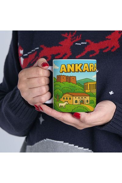sıradışıhediyem Ankara Souvenir Mug Cup, Ankara Mug, and Ankara Souvenir Magnet Gift