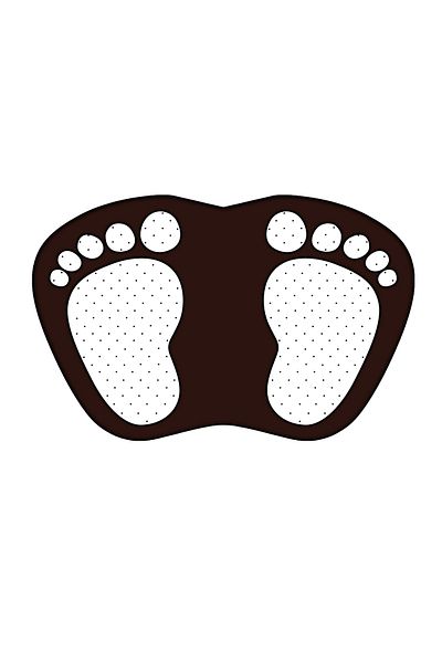 Carmine Carpet Decorative Digital Printed Footprint Patterned Bathroom Mat Set