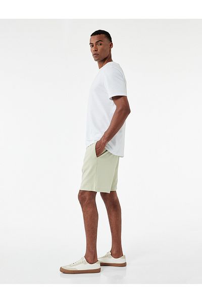 Koton Cotton Pocket Detailed Waist Lace up Bermuda Shorts