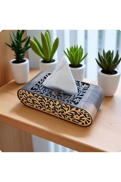 demirnesil Flower Patterned Decorative Napkin Holder