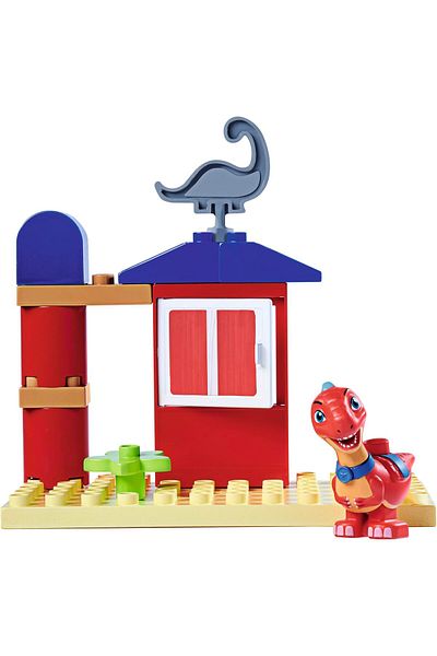 BIG - Set de blocuri de construcție: Clubul Dino Ranch cu Dino Flash (13 piese)