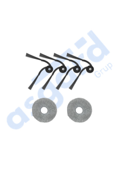 Asgard Grup روبروك ساروس 10R-Qrevo كيرف إكس متوافق مع 4 فرشات جانبية و2 ممسحة