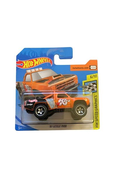 HOT WHEELS Masinuta metalica Hot Wheels, '87 Dodge D100, Colectia 2021, 1:64, Portocaliu