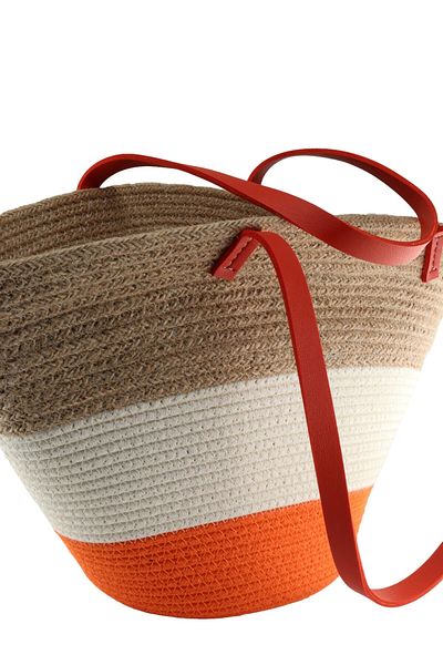 KEEBA Beach Bag. Shoulder Jute Beach Bag, Jute Straw Beach Bag, Women's Beach Bag. Hand Straw Beach Bag