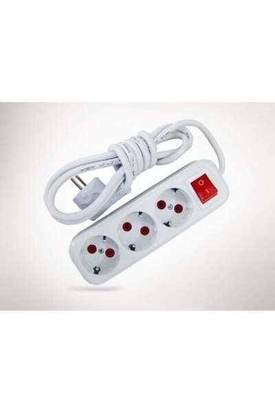 Leyaton مقبس كهربائي مزدوج مزود بـ 3 مخارج مع كابل ieg بطول 2 متر ومفتاح تشغي...