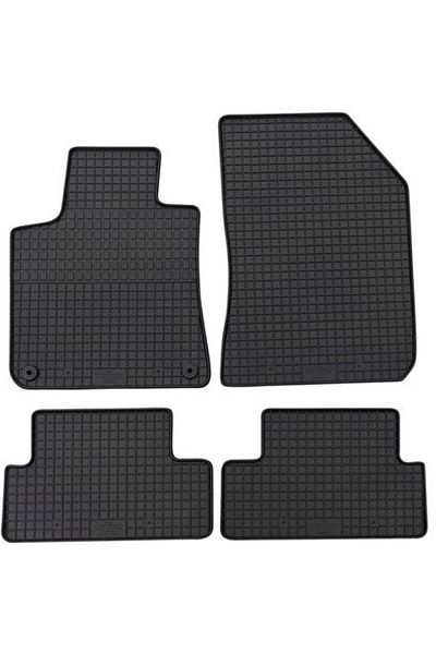 PETEX Set of 4 rubber car mats 25711PX, black, compatible with Peugeot 308 II and 308 SW II,