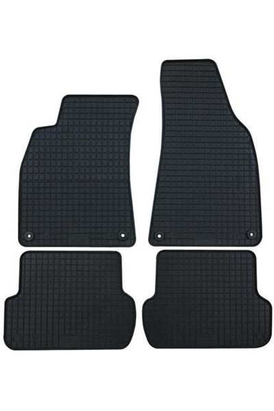 PETEX Set of 4 PETEX rubber car mats, black, compatible with Dacia Logan I and Logan MCV I (2004 -