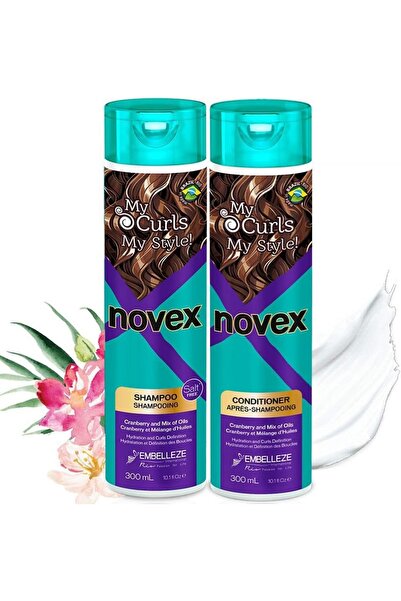 NOVEX مجموعة شامبو وبلسم ماي كيرلز يحدد التجعيدات - يتحكم في كثافة الشعر - يق...