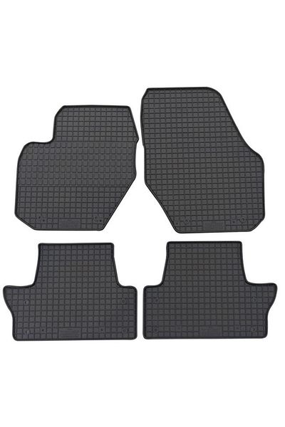 PETEX Set of 4 rubber car mats 26610PX, black, compatible with Volvo S60 II, Volvo V60 (2010-