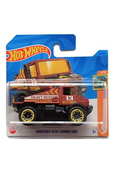 HOT WHEELS Masinuta Metalica Hot Wheels, Mercedes-Benz UNIMOG 1300, Maro, 1:64
