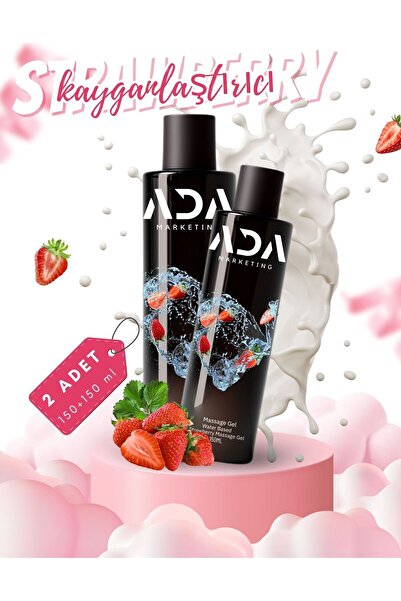 Ada Marketing 2 Adet 150ml Çilek Aromalı Kayganlaştırıcı Jel