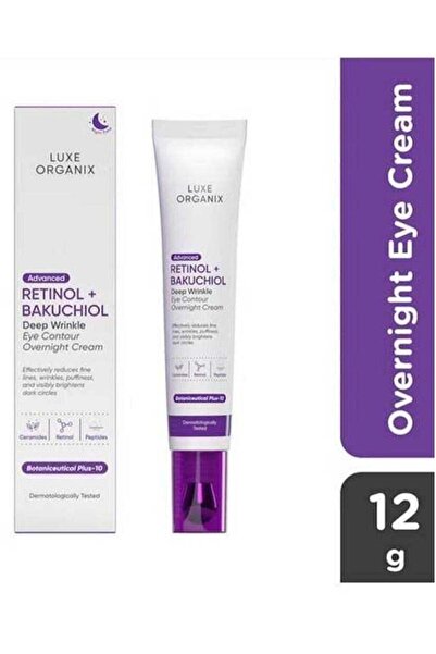 LUXE ORGANIX كريم ليلي متقدم بالريتينول + الباكيول لمحيط العين والتجاعيد العميقة 12 جرام