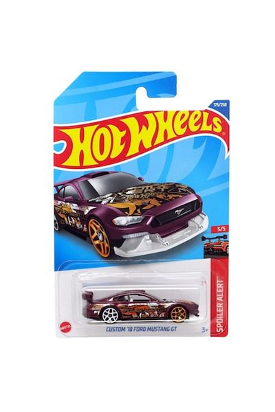 HOT WHEELS Macheta Metalica Hot Wheels, Custom 18 Ford Mustang GT, Culoare Mov, 1:64