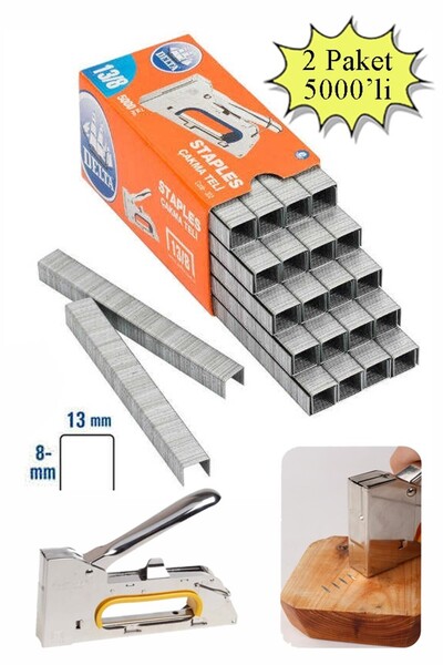 Artlantis 13/8 Zımba Teli 5000 li 2 Paket Delta 13-8 Zımba Tabancaları Patpat...