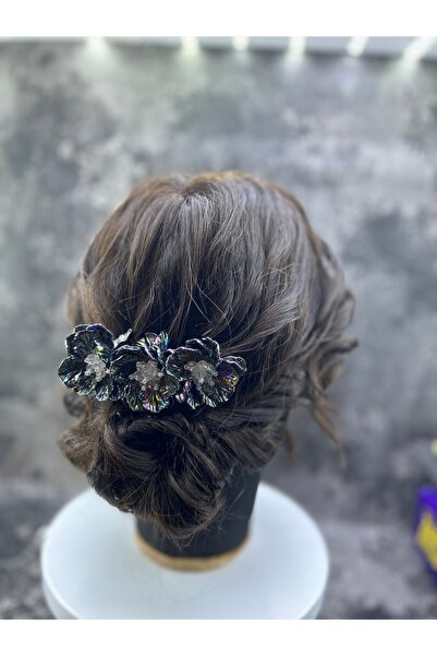 Store إكسسوار طراز مشط تاج الزفاف الأسود من Bridal Barrette