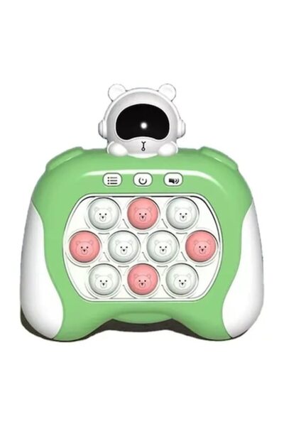 OEM Jucărie electrică Pop It, Bubble Push, pentru copii și adulți, sunet și lumini, verde/alb, 13 cm