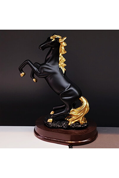 Skygo Figurină decorativă cal și cățel Shah Shield, neagră