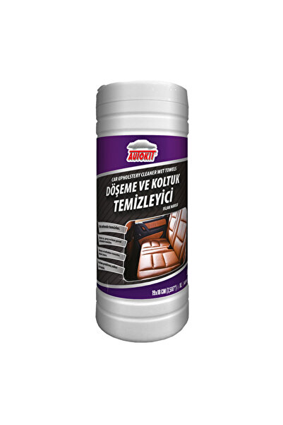 Autokit Döşeme Ve Koltuk Temizleyici Islak Havlu Plastik Kutu 50'li