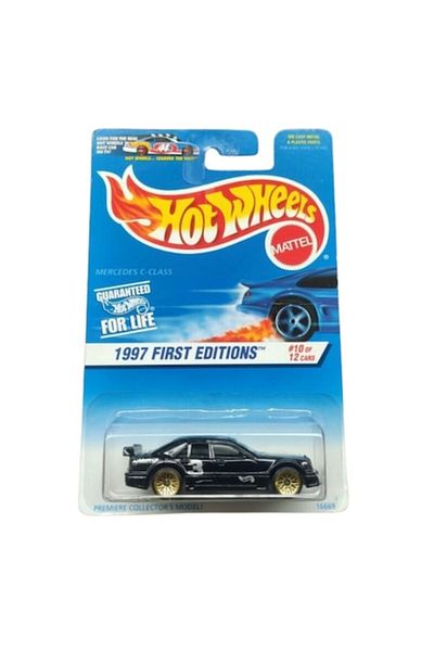 HOT WHEELS Masinuta Metalica Hot Wheels, Mercedes C-Class, 1997 First Edition, Negru, 1:64