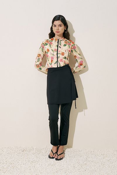 Manuka Anvelope Covered Mayo Skirt Black