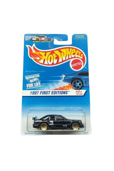 HOT WHEELS Masinuta Metalica Hot Wheels, Mercedes C-Class, 1997 First Edition, Negru, 1:64