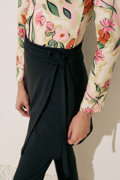 Manuka Anvelope Covered Mayo Skirt Black