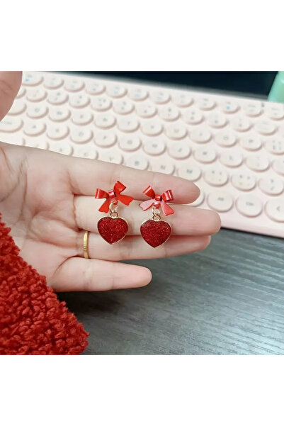 Fashionjewelery Candy Heart-Fiyonk Kalp Küpe