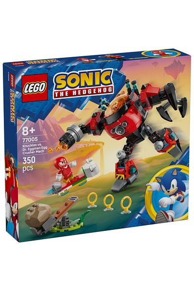 LEGO Set Sonic the Hedgehog - Knuckles vs. Dr. Eggman si robotul Egg Crusher (77005)