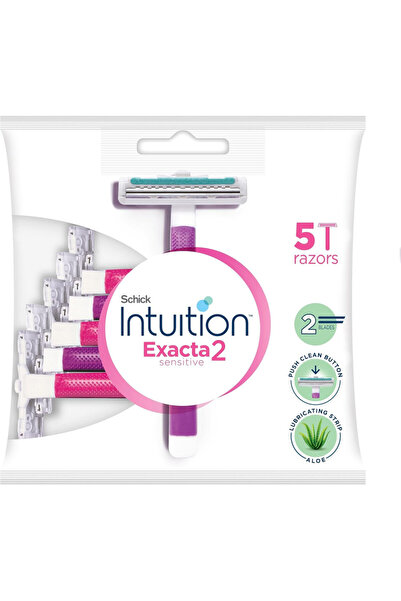 INTUITION ماكينة حلاقة إكساكتا 2 الحساسة للاستخدام مرة واحدة للنساء، عبوة من ...