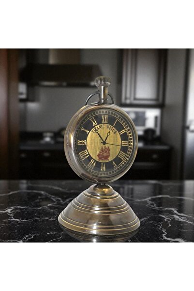HALL BREATHE Retro pirinç masa saati, şık kahverengi tasarım, zarif ve şık de...