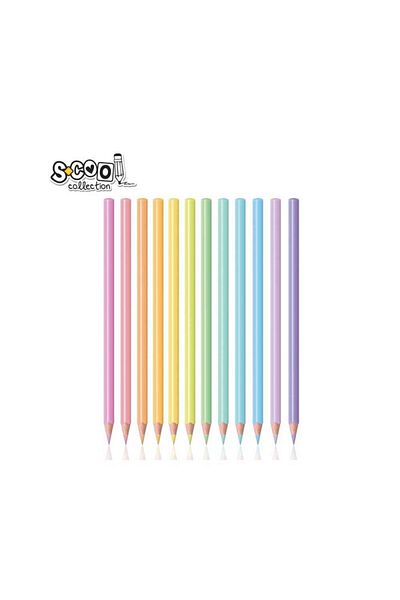 OEM Colored pencils, pastel, triangular shape, lead thickness 3 mm, set of 12 colors