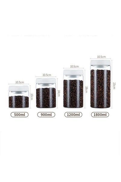 COOYA 4 Piece food Canisters Sets ,Safe and Non-toxic,Easy to clean,Transparent,For Kitchen