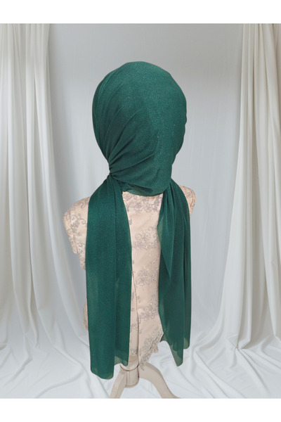 Nuray hazır duvak Emerald Green 4-Way Ready-Made Veil Ready-Made Shawl Ready-Made Turban