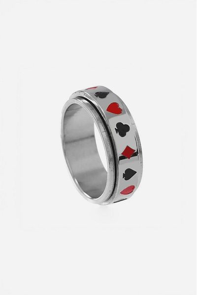UKHWD SUPPLY 316L Steel Poker Men's Ring