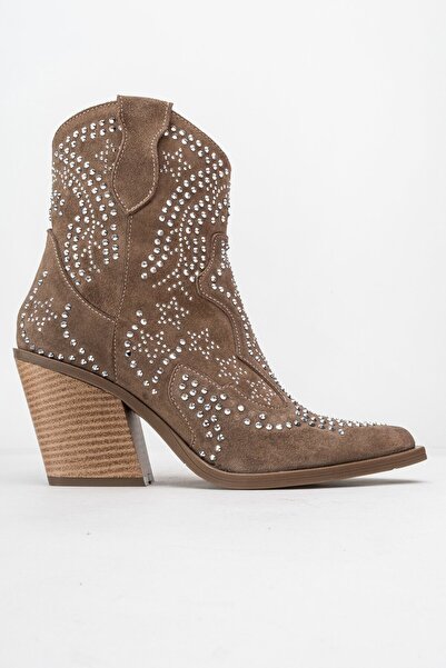 Zeynep Sıradağlı Wiedella Kadın Bot Vizon Süet