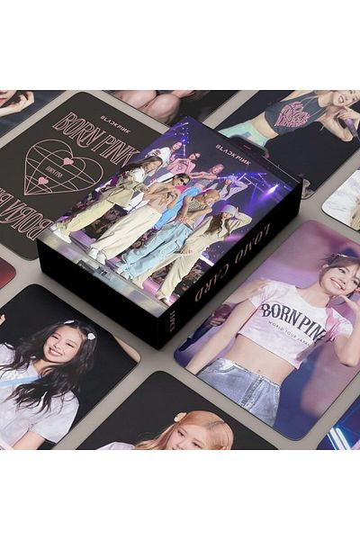 Kpop Dünyasi Blackpink'' Born Pink'' Bidirectional Printed Hologram Laser/Lomo Card Set