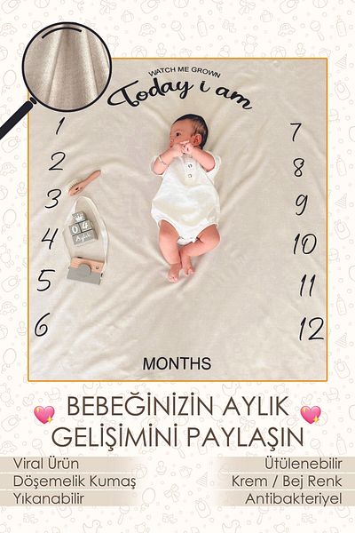 Dokumio Share Your Baby's Development with Your Loved Ones! Moon Souvenir Cover Upholstery Fabric for Your Baby