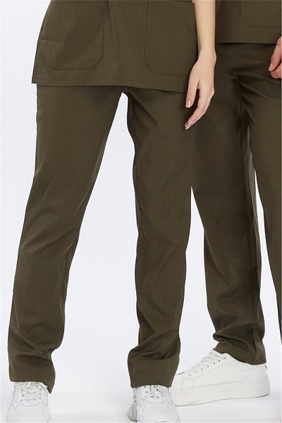 Çatı Medikal Happiness Basic - Uniformă medicală din Lycra Doctor Nurse Scrubs (UNISEX), kaki