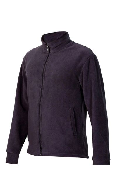 Zeta Group Unisex Smoked Zippered Stand Collar Fleece Coat - Anthracite - Ilc2.Umwtpsoloar-Fume