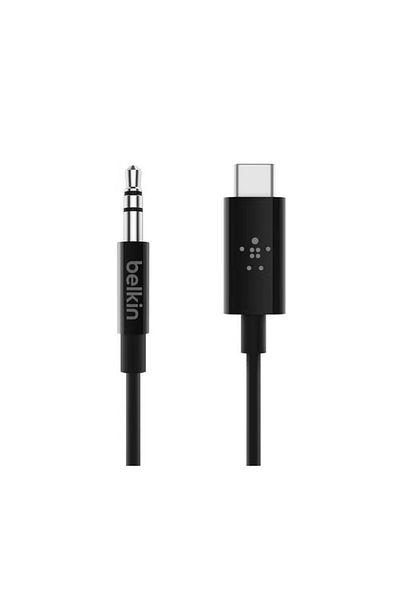 Belkin RockStar 3.5 mm to USB‑C Audio Cable — 90 cm, Black
