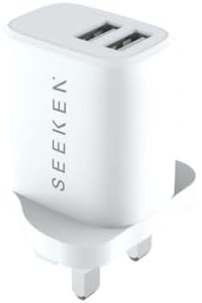 seeken Neutra Duo Mobile Charging Adapter 2 USB - White