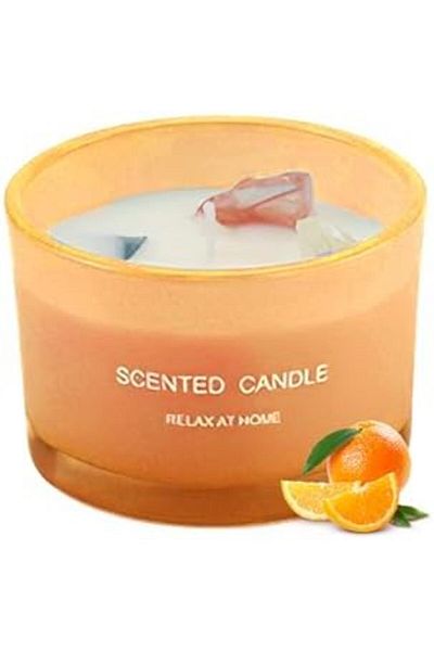 ruidisen Scented Candle, Lasting Soy Wax Aromatherapy Candle for Home Spa Office Décor 90g -Pink