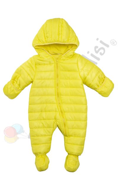 Ofislot Winter Boy Girl Baby Astronaut Jumpsuit Cosmonaut Coat with Zippered Lined Booties Hooded Gloves