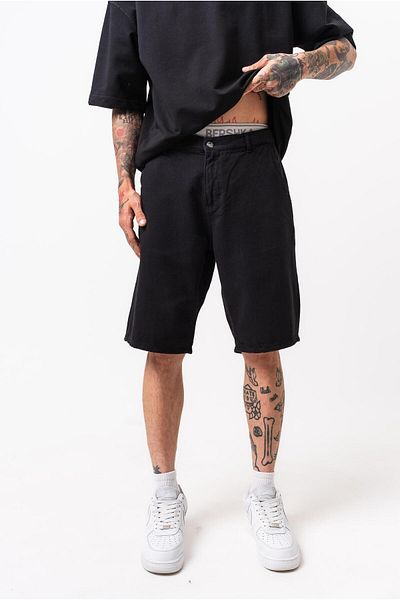 Respire Men's Piece Paint Shorts Black