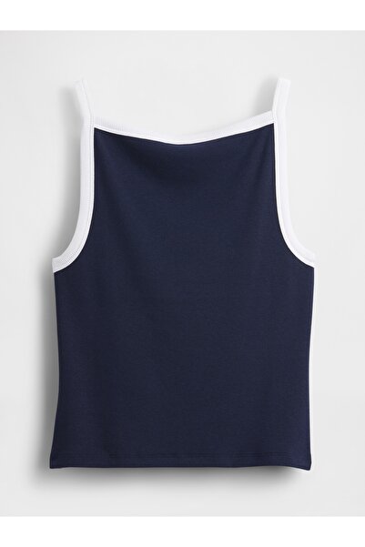 GAP KadınModern İpek Yaka Kısa Krop Atlet